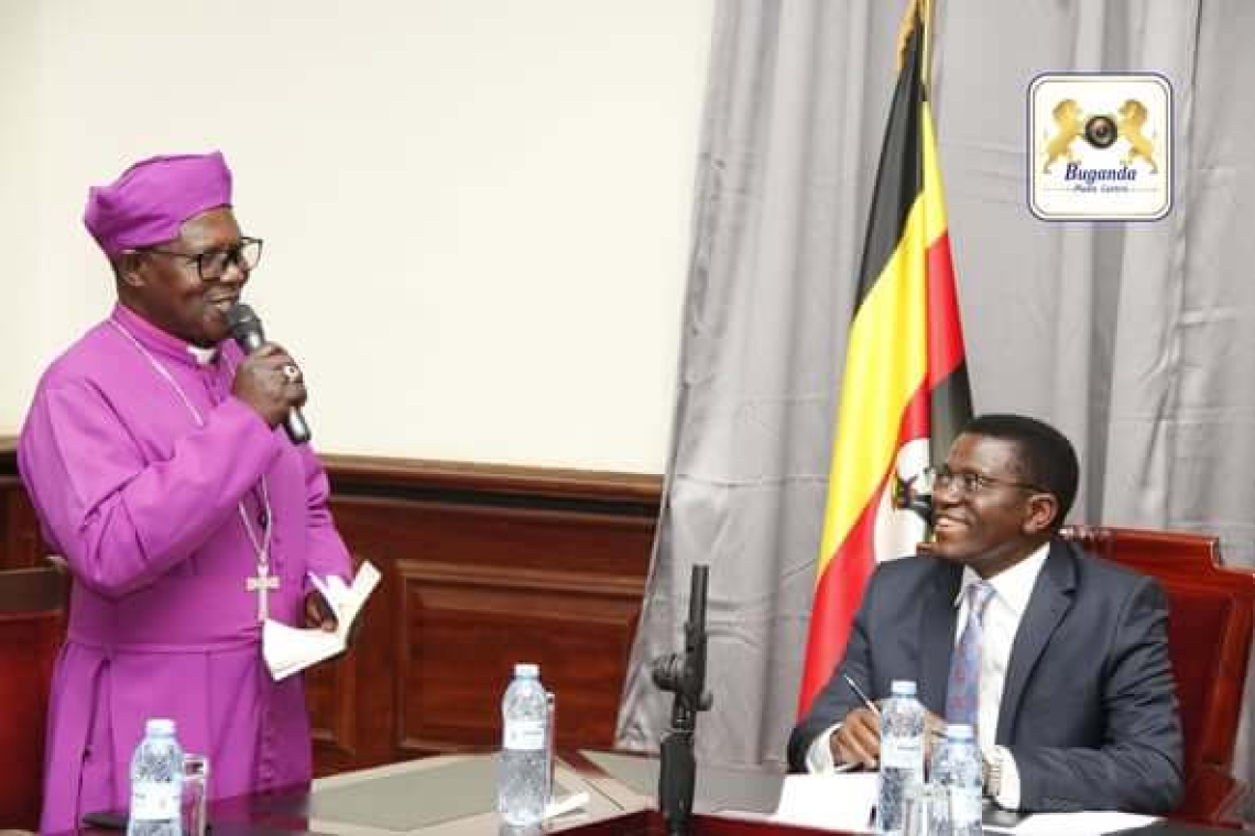 Bishop Katumba expresses his gratitude to the Katikkiro